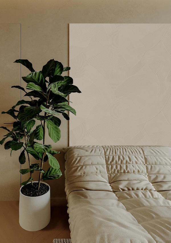 Panel de pared de piedra suave flexible con patrón de concha